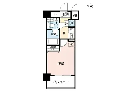 マイナビSTAY東京羽田ウエスト(1K/4階)の間取り写真