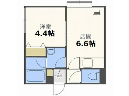メゾン・ド・クレッシェンド(1LDK/2階)の間取り写真