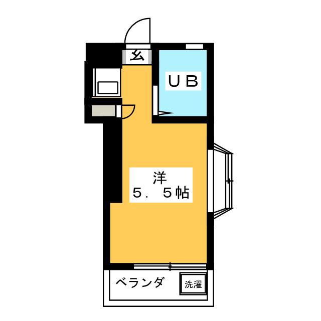 ピュアハウス若竹(ワンルーム/1階)の間取り写真