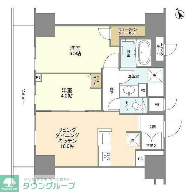 BLESS蔵前(2LDK/8階)の間取り写真