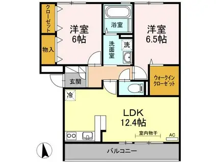 エクセレンス(2LDK/2階)の間取り写真