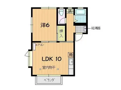 YSグランデ(1LDK/2階)の間取り写真