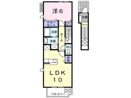 ネオプレステージ(1LDK/2階)の間取り写真