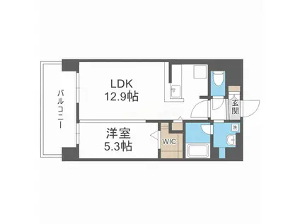 ヴァンドーム 梅田北(1LDK/5階)の間取り写真