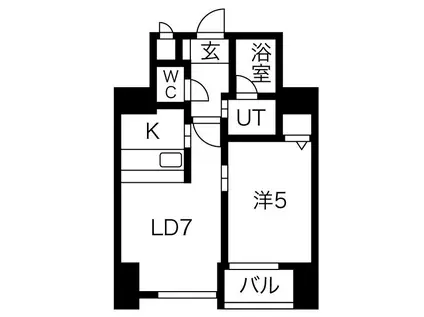 レジーナN20(1LDK/3階)の間取り写真