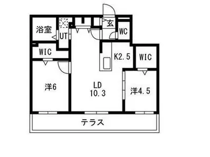 RITZ GRANDE 八軒(2LDK/4階)の間取り写真