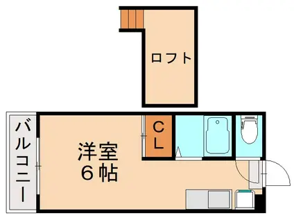 ベルシオン北九州I(ワンルーム/1階)の間取り写真