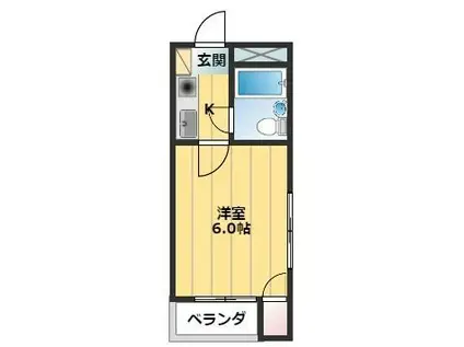 ジュネパレス幕張本郷第5(1K/2階)の間取り写真