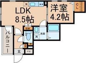 SPICA(1LDK/3階)の間取り写真