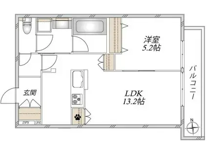 シュシュ・ドミールII(1LDK/3階)の間取り写真