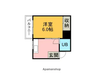 大正ハウス(1K/5階)の間取り写真