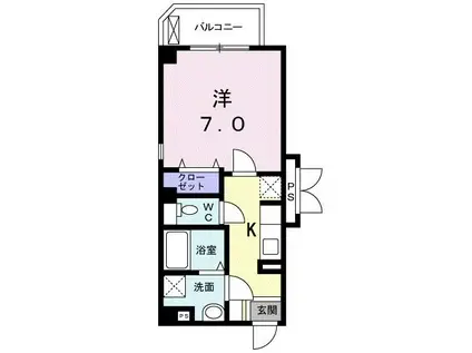COSMOII(1K/1階)の間取り写真