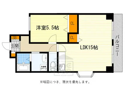 グリーンロータスⅠ(1LDK/3階)の間取り写真