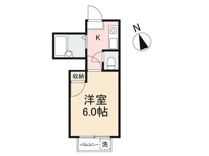 シャンボール峰山(1K/3階)の間取り写真