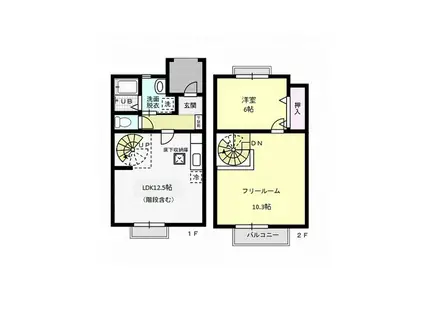 FIVE STAR(2LDK/1階)の間取り写真