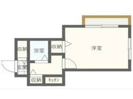ホーユウコンフォルト相武台前(1K/3階)の間取り写真