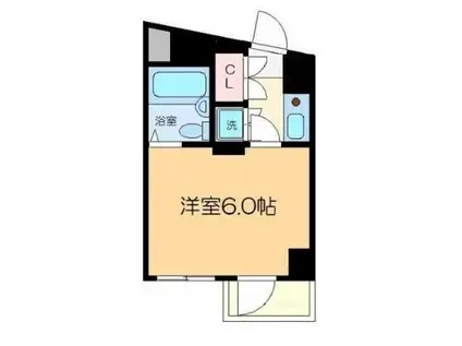 プレール潮見ピアクラブ(1K/4階)の間取り写真