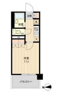 ラクアスレジデンス東新宿(1K/8階)の間取り写真