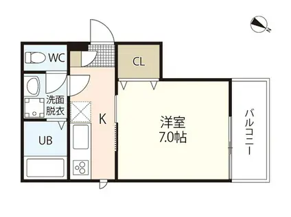 REGALEST87G草津東(1K/1階)の間取り写真