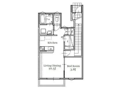 ラ・コッリーナ泉(1LDK/2階)の間取り写真