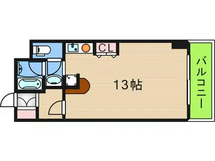 スターマンション(ワンルーム/3階)の間取り写真