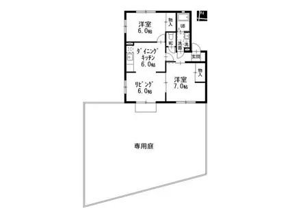 セトルハウス(2LDK/1階)の間取り写真
