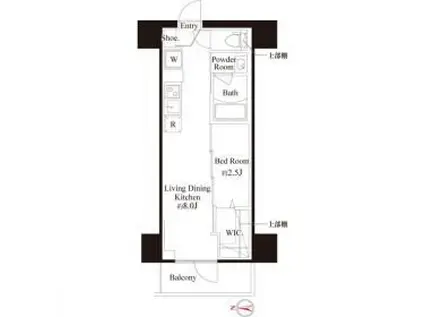 ハーモニーレジデンス東京武蔵関ウエスト SIDE(1LDK/6階)の間取り写真