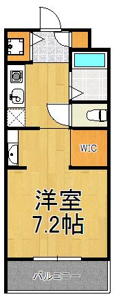 アンソレイエ売布(1K/4階)の間取り写真