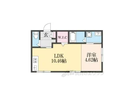 BENTORNATO堀水内(1LDK/2階)の間取り写真