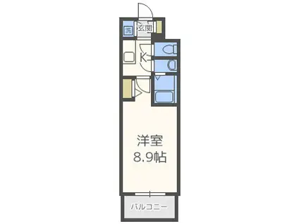 プライムアーバン御堂筋本町(1K/11階)の間取り写真