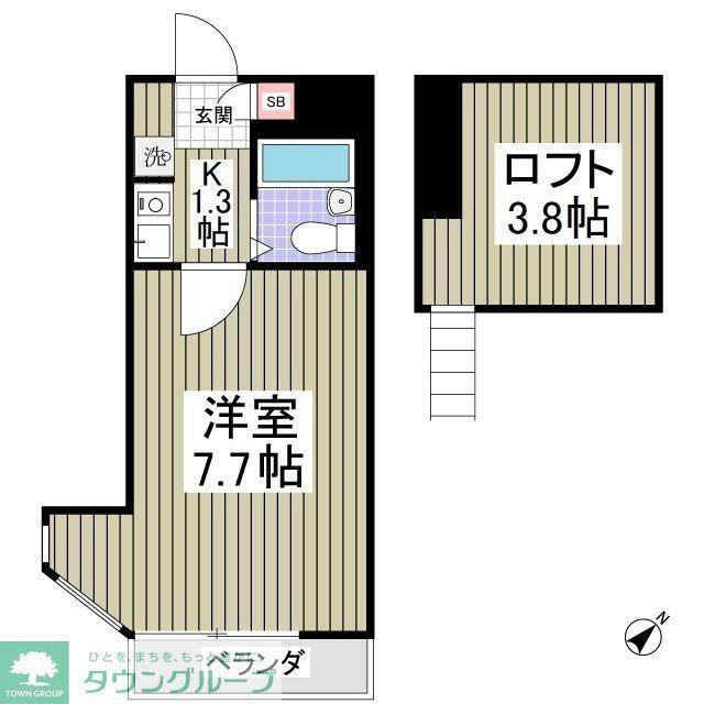 シティパレス(1K/2階)の間取り写真