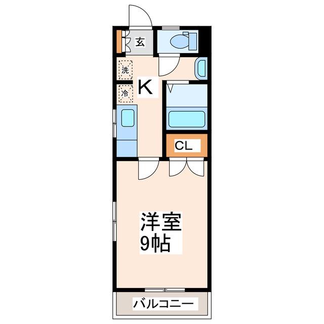 メゾン1(1K/3階)の間取り写真
