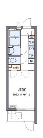 クレイノビッグアロー川崎(1K/1階)の間取り写真