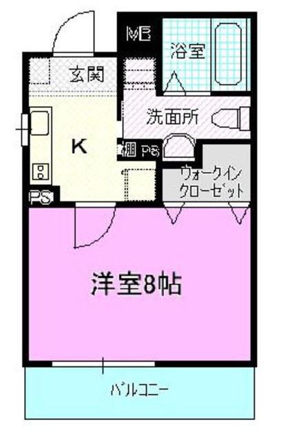 プチ・メイト(1K/3階)の間取り写真