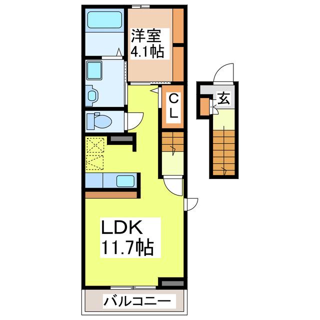 フォルトーナ(1LDK/2階)の間取り写真