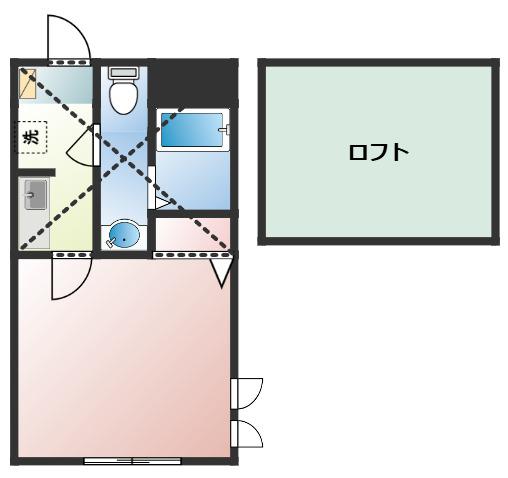 セントヴィレッジII(1K/1階)の間取り写真
