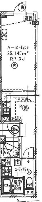 DEAR ECLASS NISHIAZABU ディアエクラス西麻布(1K/3階)の間取り写真