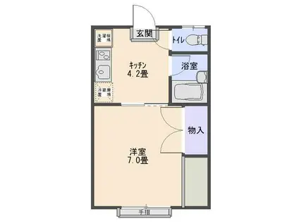 APマツダIII(1K/1階)の間取り写真