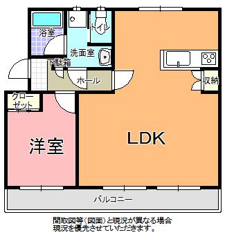 住谷マンション(1LDK/2階)の間取り写真