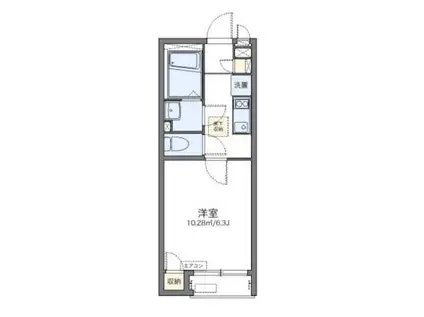 レオネクストブランニュー大宮前(1K/1階)の間取り写真