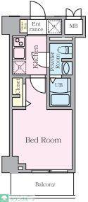 S-RESIDENCE妙典BROAD(1K/2階)の間取り写真