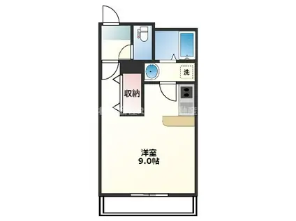 プリンセスマンション(1K/3階)の間取り写真