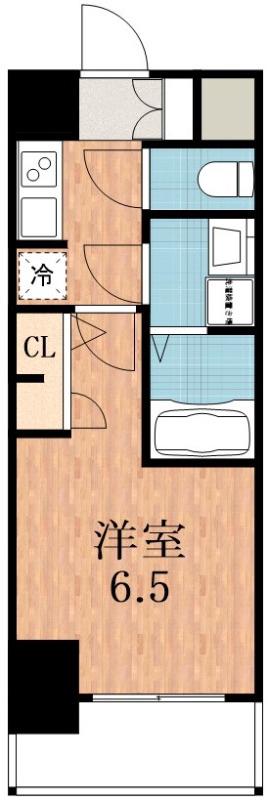 ES-GRANDE長居パークフロント(1K/8階)の間取り写真