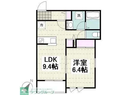目黒区下目黒3丁目計画(1LDK/1階)の間取り写真