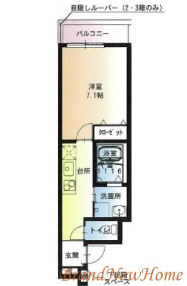 フジパレス堺中長尾(1K/2階)の間取り写真