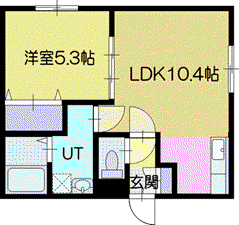 INHERENT1(1LDK/2階)の間取り写真