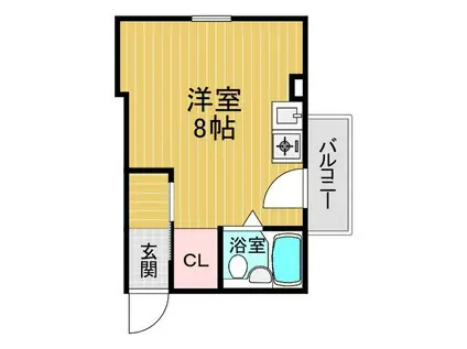 アユミマンション(1K/2階)の間取り写真