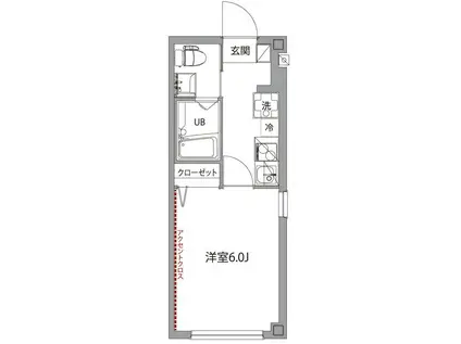 高円寺ノール(1K/2階)の間取り写真