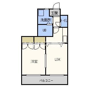 Mプラザ城東六番館(1LDK/2階)の間取り写真