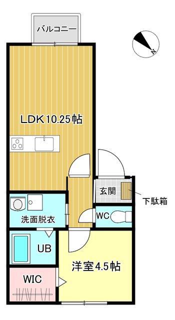 ハーバーテラス(1LDK/1階)の間取り写真